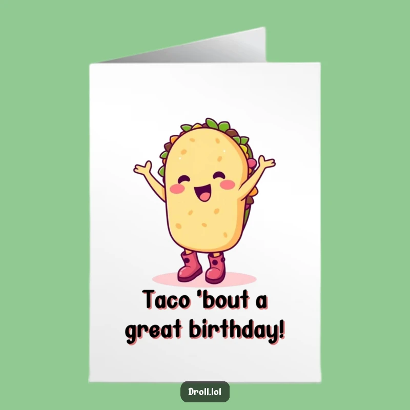 Free Printable Birthday Card: Happy Taco's Dance for a Festive Downloadable Gift