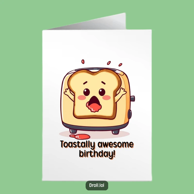 Free Printable Birthday Card: Toast Jump Jam Funny Downloadable Gift