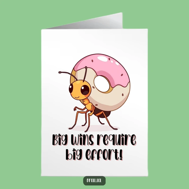 Free Printable Ant Congrats Card: Tiny Hero Donut Carrier Downloadable Gift