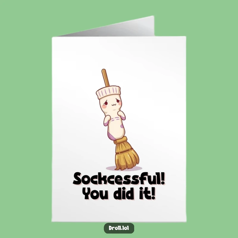 Confused Sock Congrats Free Printable Card: Humorous DIY Downloadable Gift