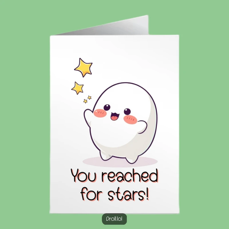 Free Printable Blob Congrats Card: Playful Star Catcher Downloadable Achievement Gift