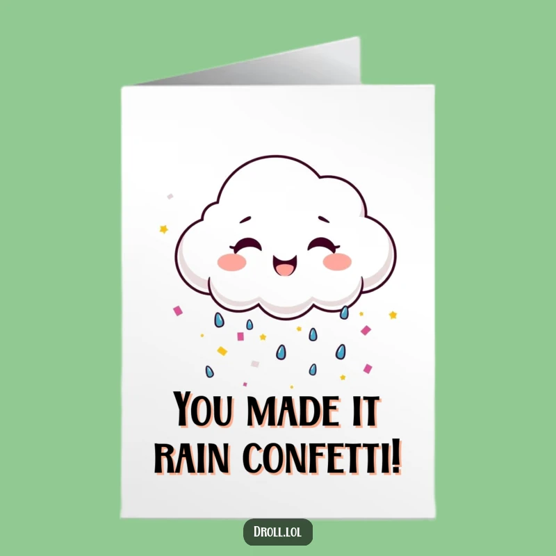 Free Printable Cloud Congrats Card: Confetti Tears Downloadable Celebration Gift