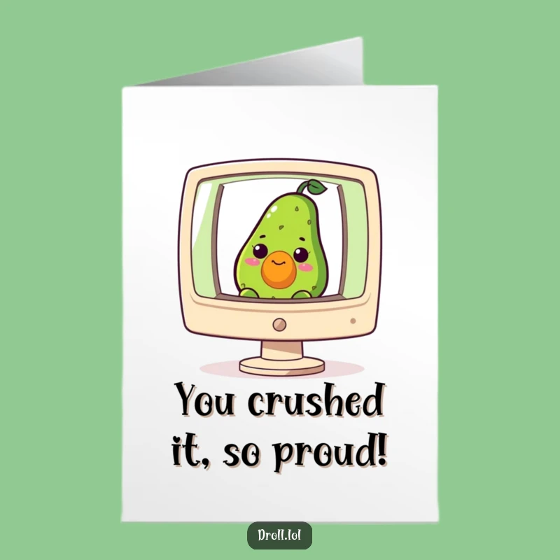 Free Printable Congrats Card: Avocado Tech Surprise Downloadable