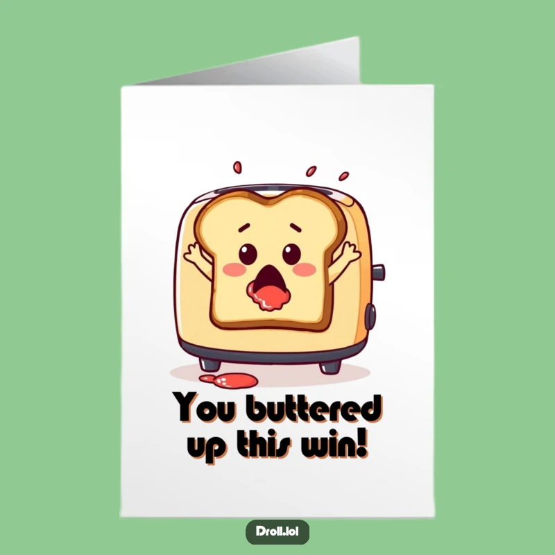 Free Printable Congrats Card: Toast Jump Jam Success Downloadable