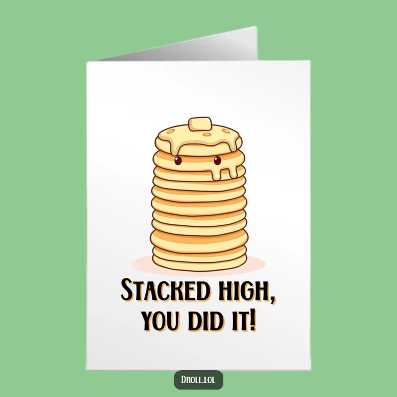 Free Printable Pancake Congrats Card - Balancing Act Downloadable Gift