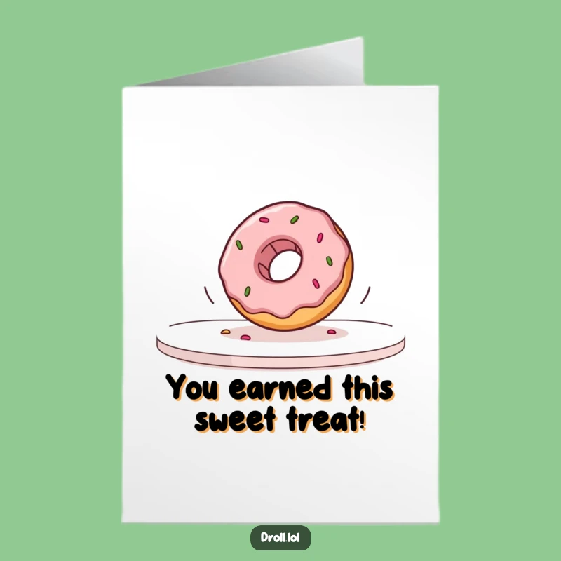 Free Printable Wobbly Donut Congrats Card: Funny Downloadable Gift for Sweet Success