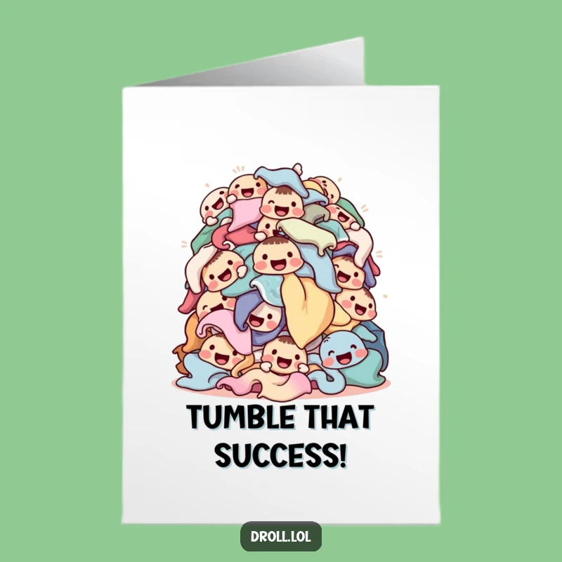 Free Printable Congrats Card: Laundry Faces, Amusing Downloadable Gift for Celebrating Any Success!