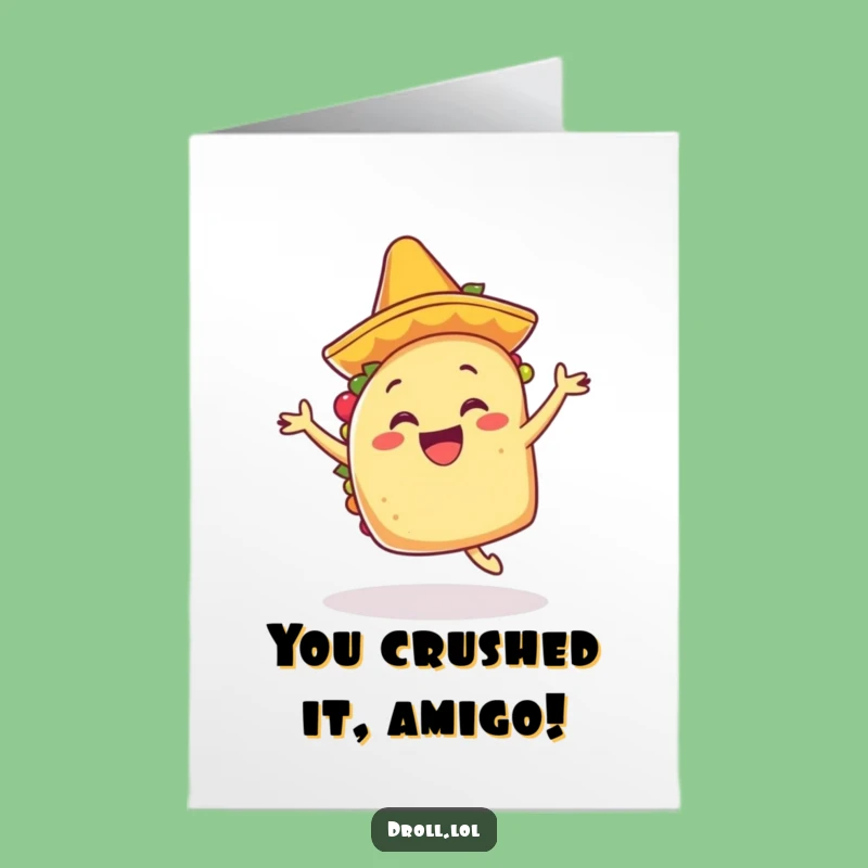 Free Printable Taco Congrats Card: Fiesta Cheer, Ideal Funny Downloadable Celebration