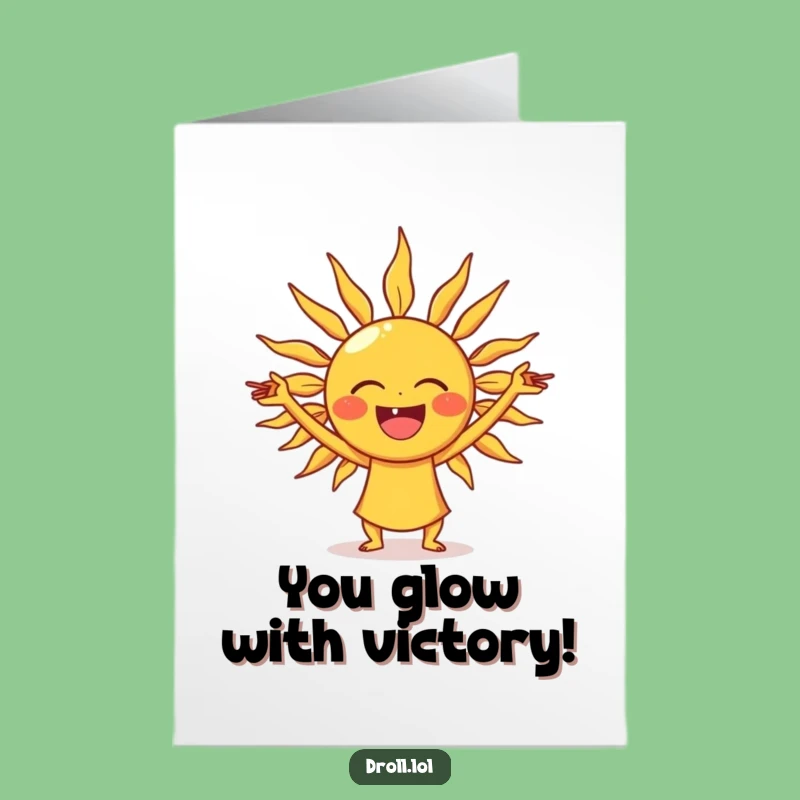 Free Printable Sun Congrats Card - Yoga Pose Downloadable Gift
