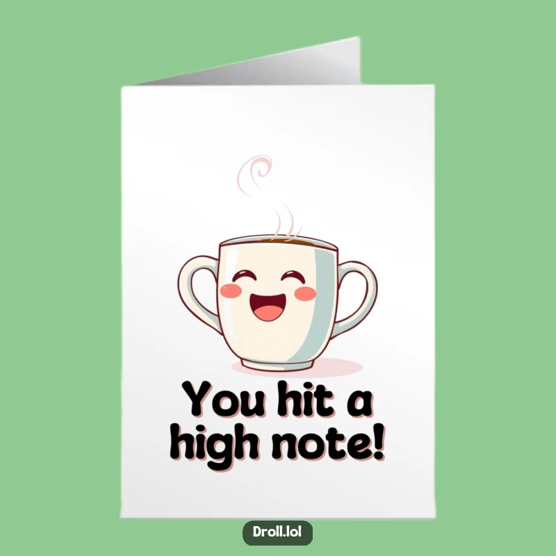 Free Printable Congrats Card: Opera Mug's Dramatic Flair, Perfect Downloadable Celebration