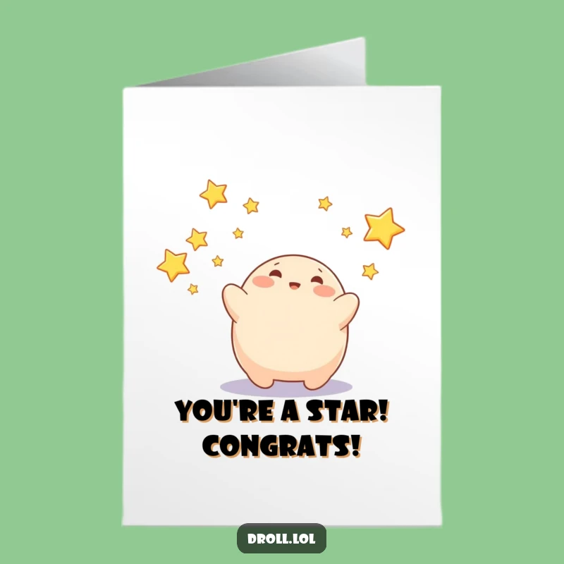 Free Printable Star Catcher Congrats Card: Blob's Dreamy Achievement, Downloadable Gift