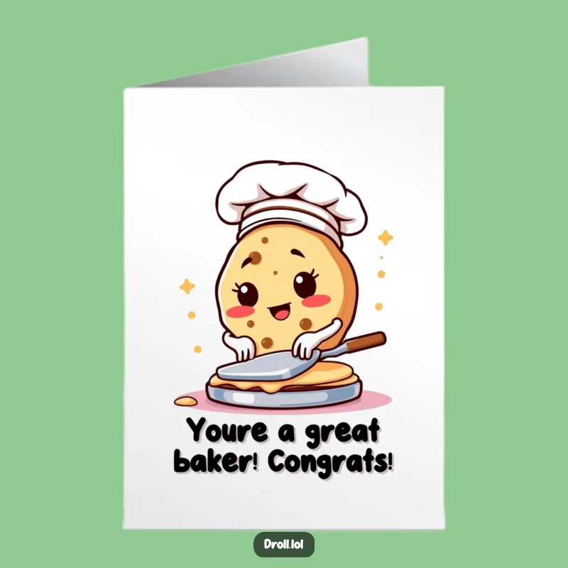 Free Printable Chef Cookie Congrats Card: Masterful Flipping, Downloadable Gift
