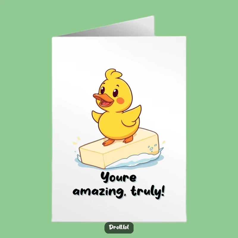 Free Printable Duck Soap Surf Congrats Card - Funny Downloadable