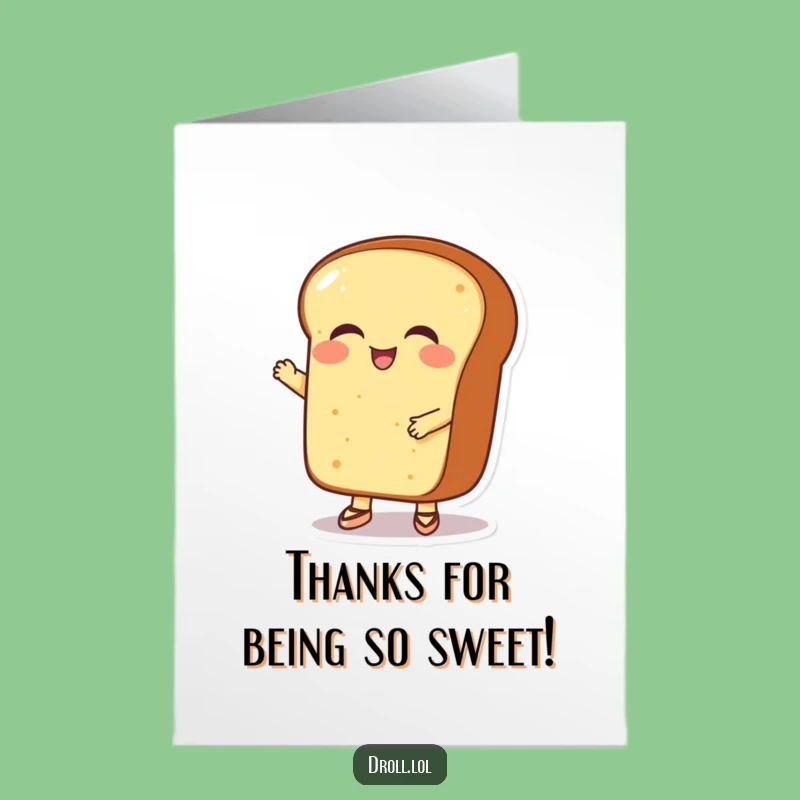 Free Printable Bread Thank You Card: Ballet Loaf Gratitude, Perfect Funny Downloadable Gesture