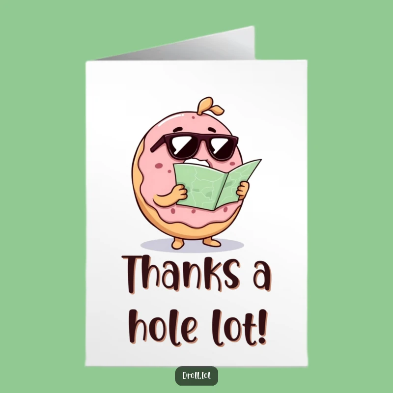 Free Printable Donut Map Thank You Card - Funny Downloadable Gift