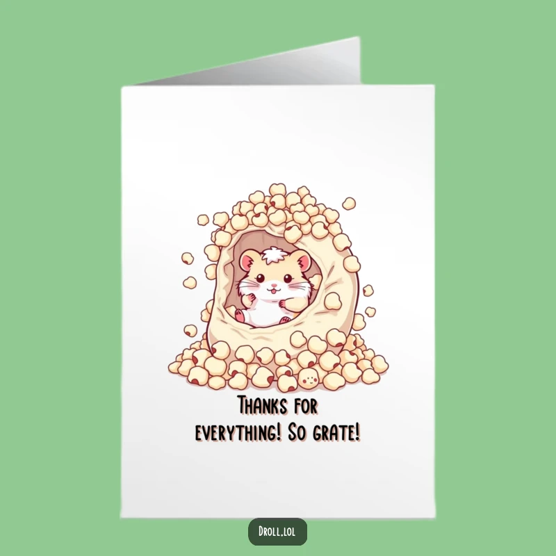 Free Printable Hamster Popcorn Thank You Card - Adorable Downloadable