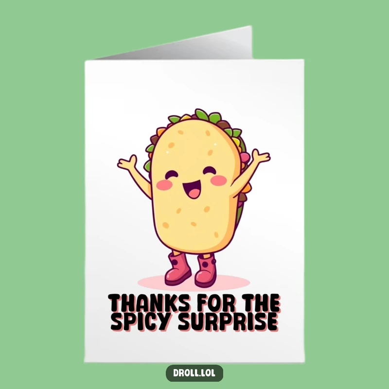 Free Printable Thank You Card: Taco's Thankful Dance Downloadable Gift