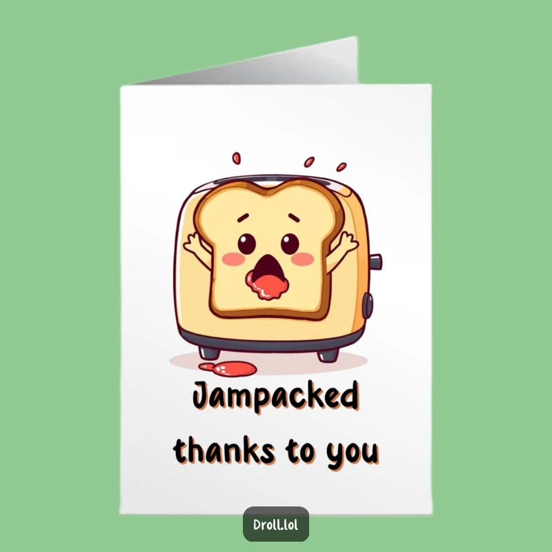 Free Printable Thank You Card: Toast Jump Jam Gratitude Downloadable