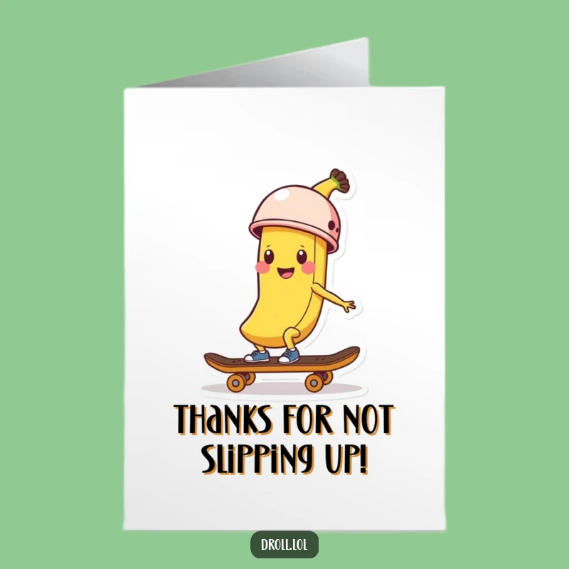 Hilarious Free Printable Thank You Card: Skater Banana Expressing Gratitude Downloadable