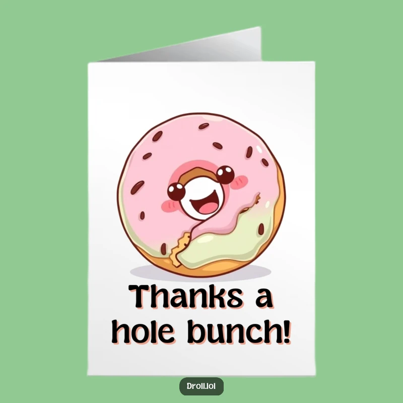 Thank You Donut Cookie Free Printable Card: Humorous DIY Downloadable Gift