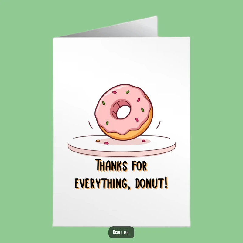Free Printable Wobbly Donut Thank You Card: Funny Downloadable Gift with Humor