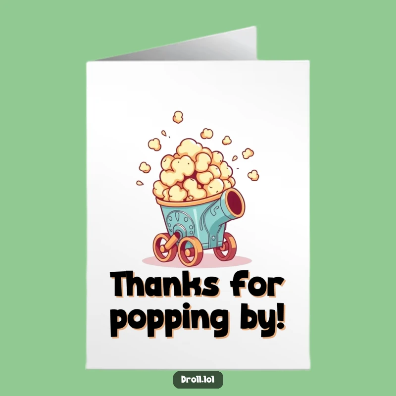 Free Printable Thank You Card: Popcorn Cannon Fire! A Hilarious Downloadable Gift.