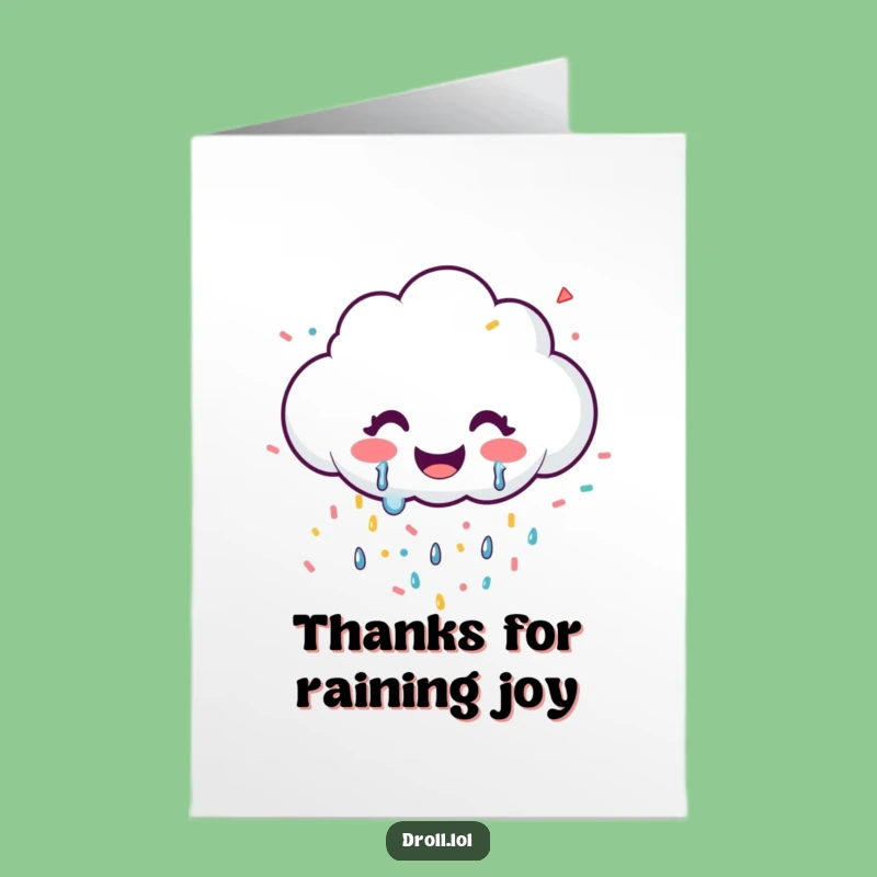 Free Printable Thank You Card: Cloud Cries Confetti, Show Your Thanks!