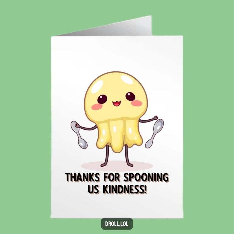 Free Printable Thank You Card: Wobbly Jelly Juggling, Funny Downloadable Gratitude Gift