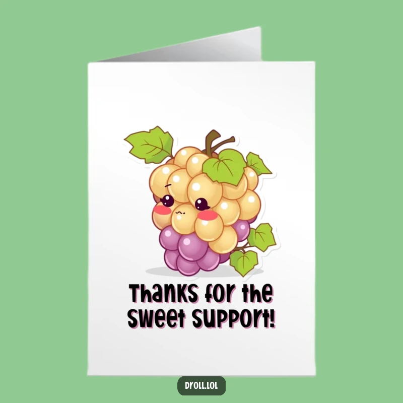 Free Printable Thank You Card: Blushing Grape Oops! A Funny Downloadable Gift.