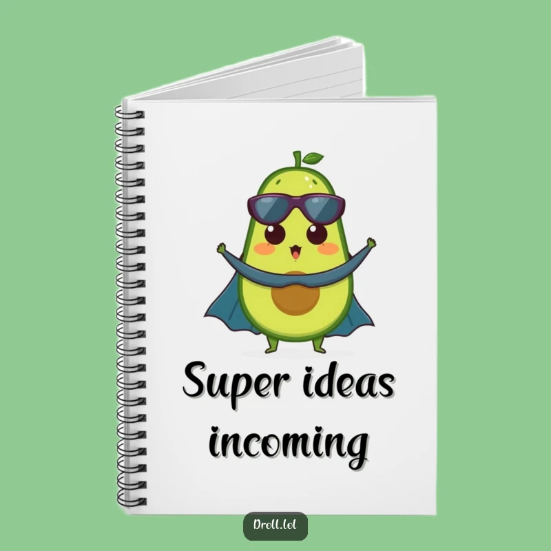 Funny Avocado Superhero Notebook - Jot Down Super Ideas