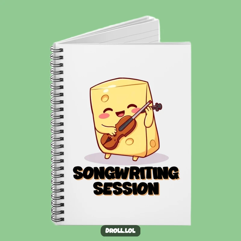 Funny Cheese Violin Notebook: Wedge Journal, a Hilarious Gift
