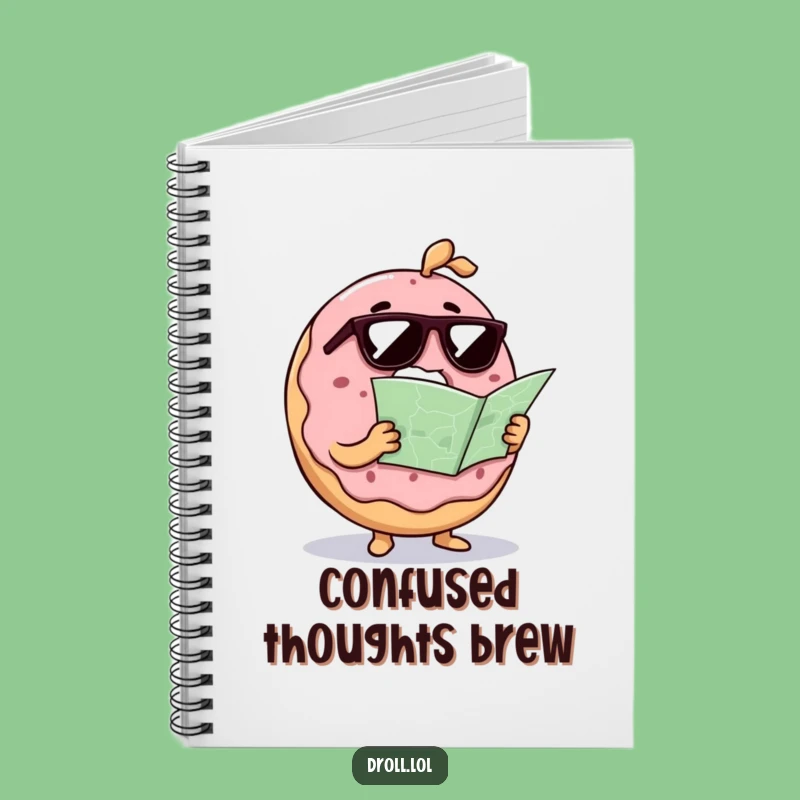 Funny Confused Donut Notebook: Hilarious Lost Thoughts Journal, Great Gift