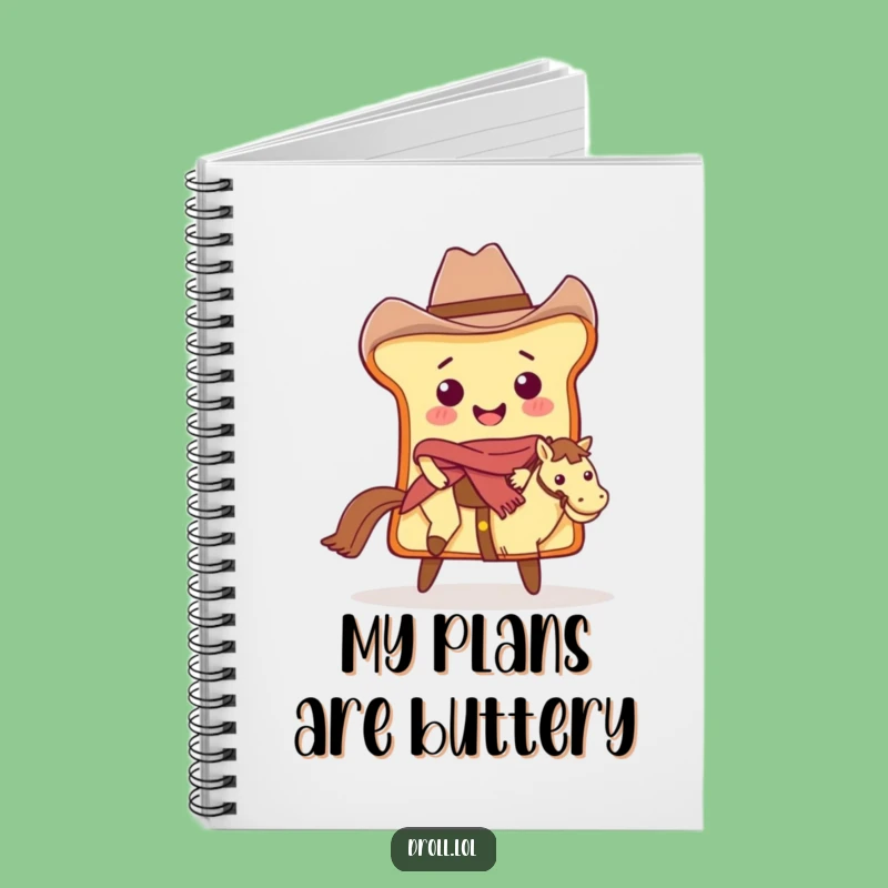 Funny Cowboy Bread Notebook: Hilarious Western Slice's Butter Ride Journal