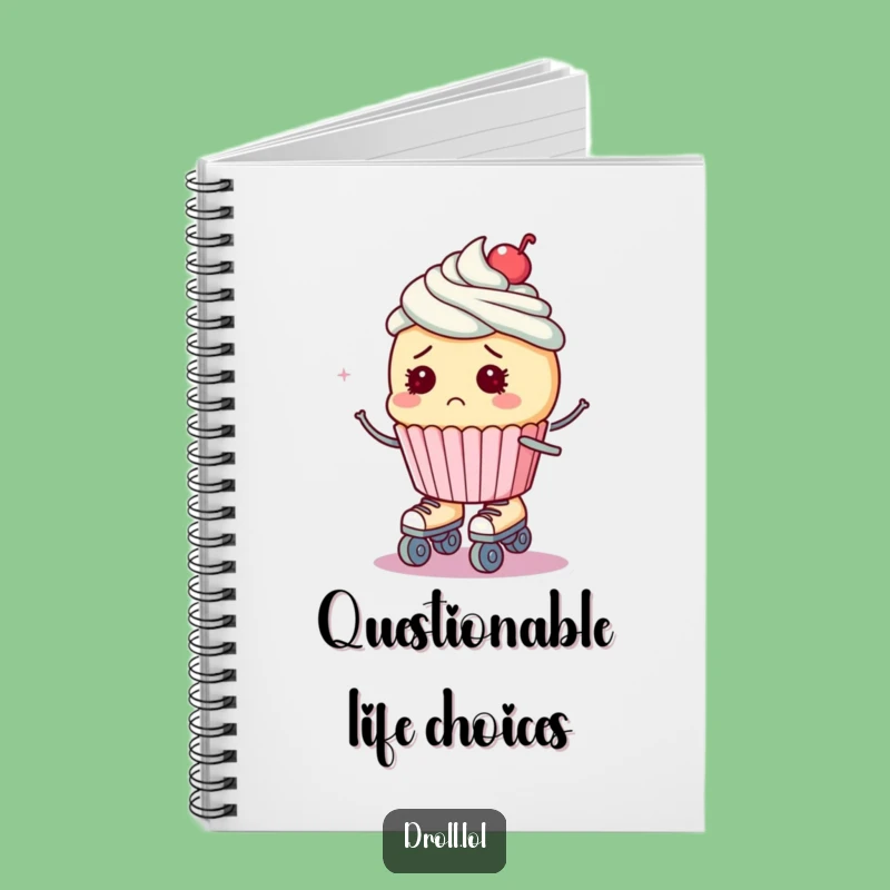 Funny Roller Skate Cupcake Notebook: Bewildered Ideas, Perfect Gift!