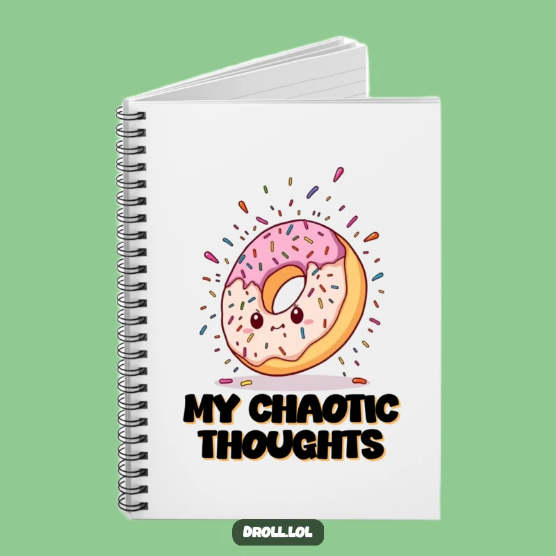 Funny Falling Donut Notebook - Jot Down Ideas with This Sweet Funny Gift