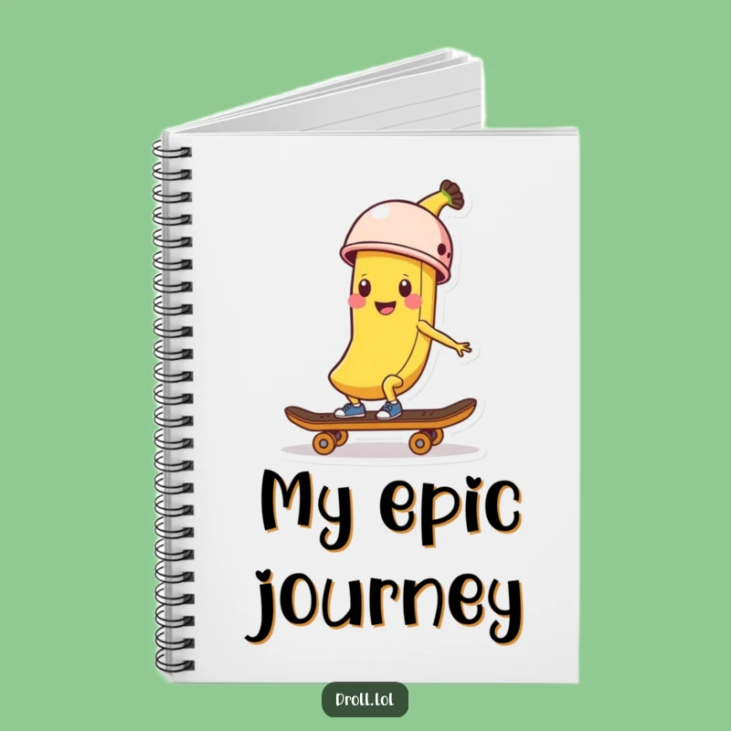 Funny Banana Skater Notebook: Journal Helmeted Peel, Perfect Gift for Note-Takers