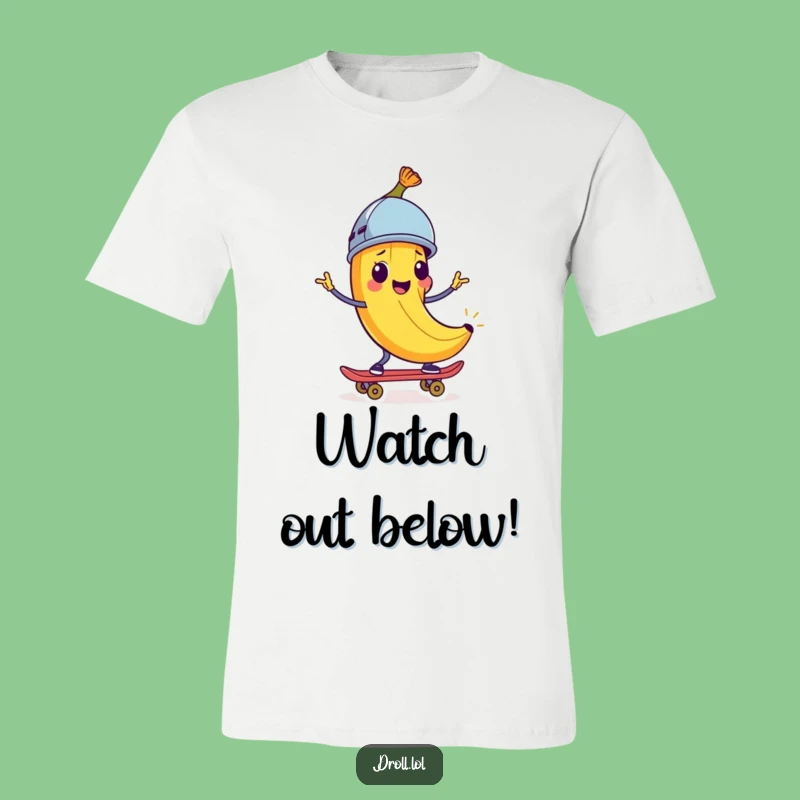 Funny Banana Peel Skater T-Shirt: Ride in Style - Hilarious Gift!