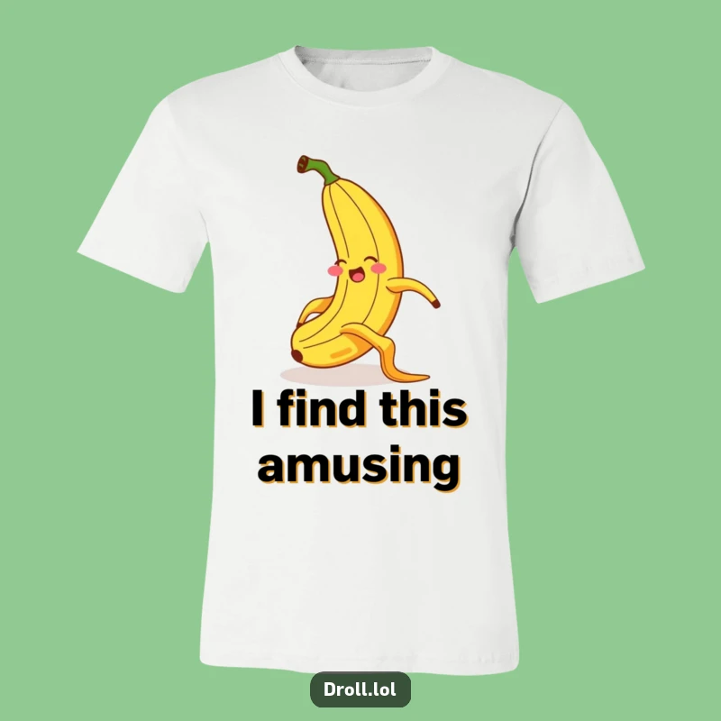 Funny Banana Slipping T-Shirt - Exaggerated Flair Comedy Tee