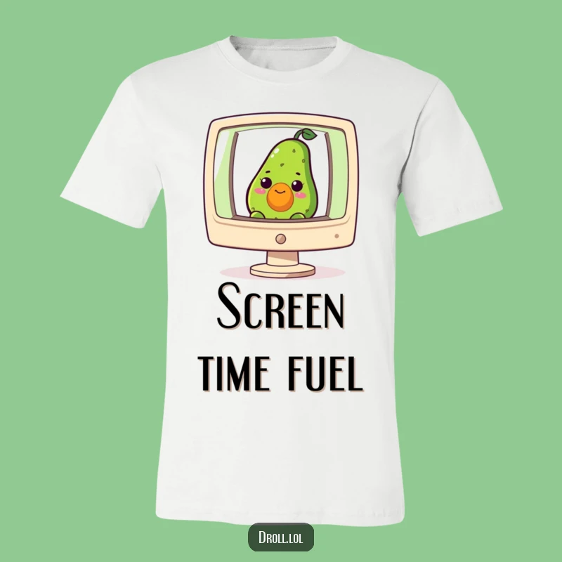 Funny Curious Avocado Tech T-Shirt - Hilarious Computer Screen Apparel Gift