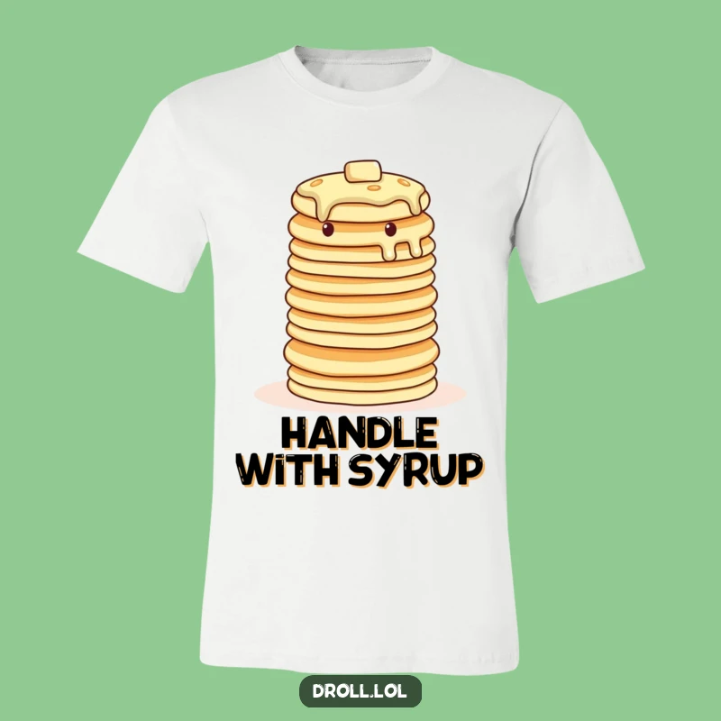 Funny Wobbly Pancake T-Shirt: Breakfast Balancing Act's Comedic Style Gift