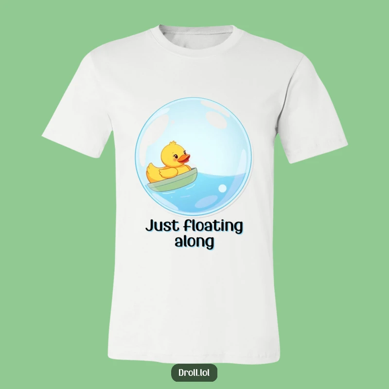 Funny Rubber Duck Bubble Sailing T-Shirt - Whimsical Gift for Duck Lovers
