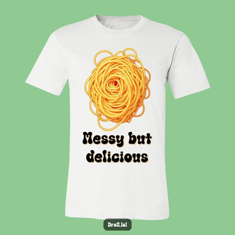 Funny Spaghetti Swirl T-Shirt: Untangling Pasta's Comedic Mealtime Style Gift