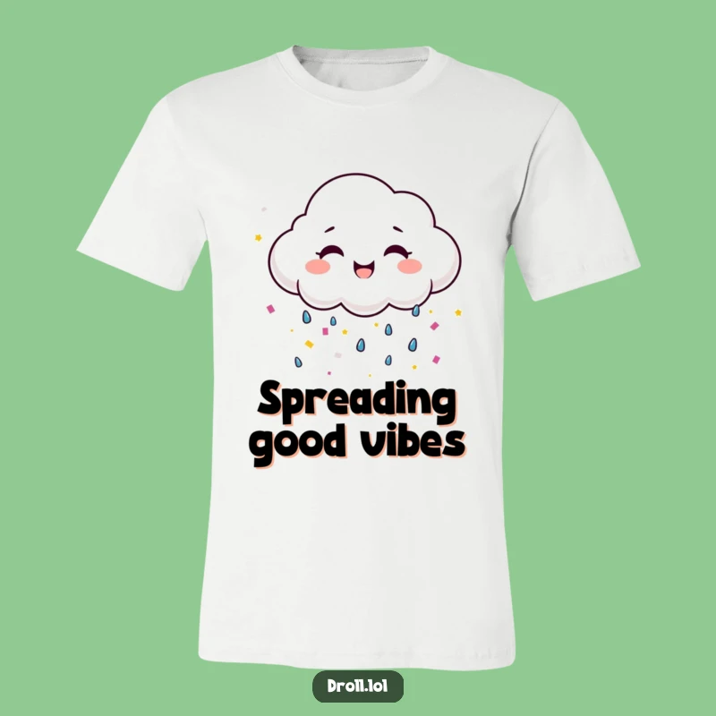Funny Happy Cloud Confetti T-Shirt - Wear Your Joyful Smile!