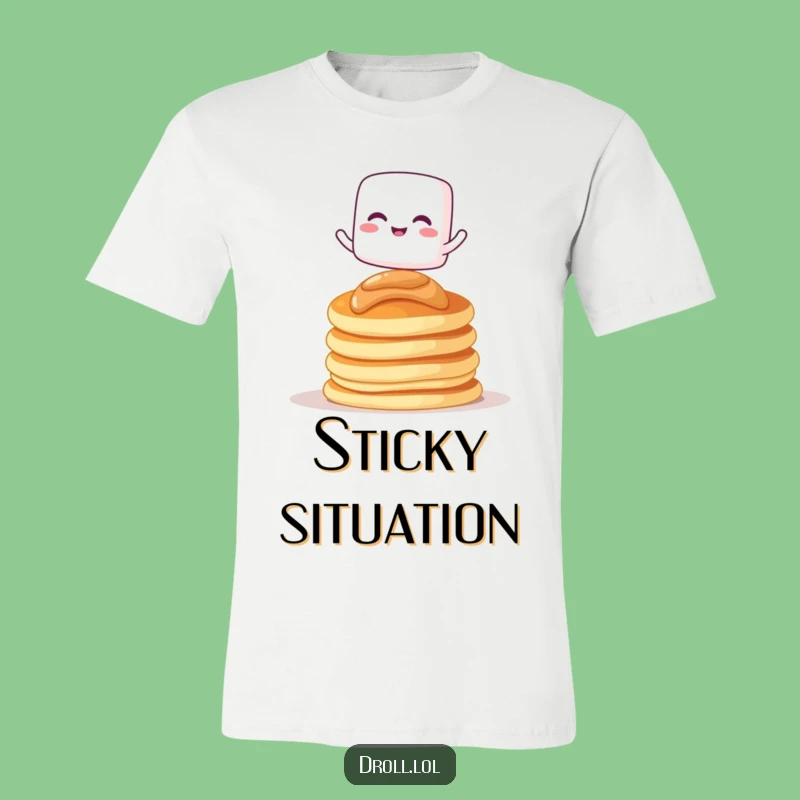 Funny Marshmallow Pancakes T-Shirt: Giggling Cartoon Character Tee For A Gift
