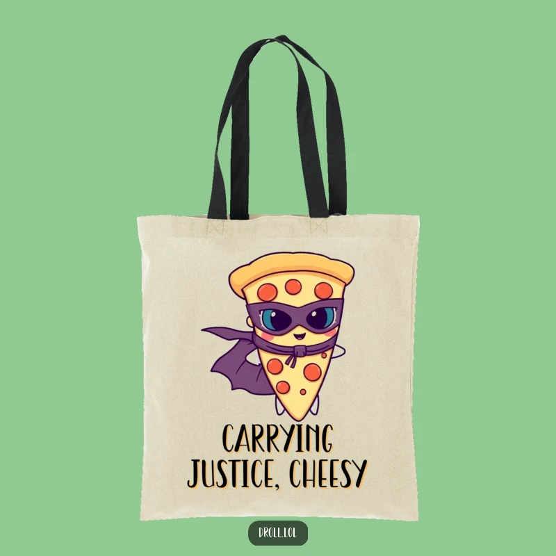 Funny Pizza Superhero Tote Bag: Carry Your Mission with this Hilarious Gift