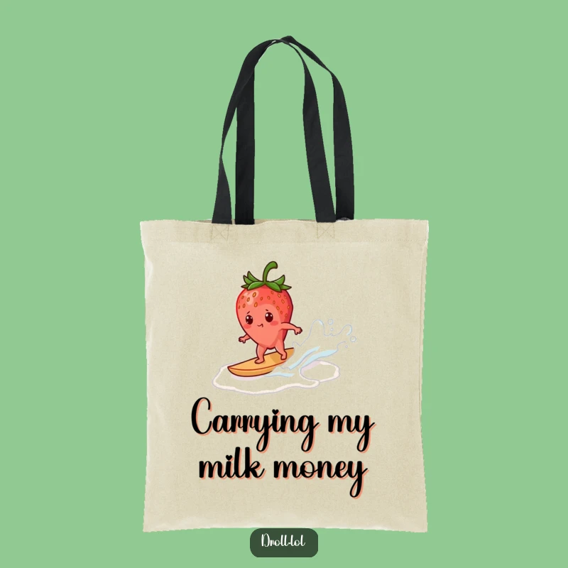 Funny Strawberry Surfing Tote Bag: Carry Your Essentials with This Hilarious and Fruity Accessory