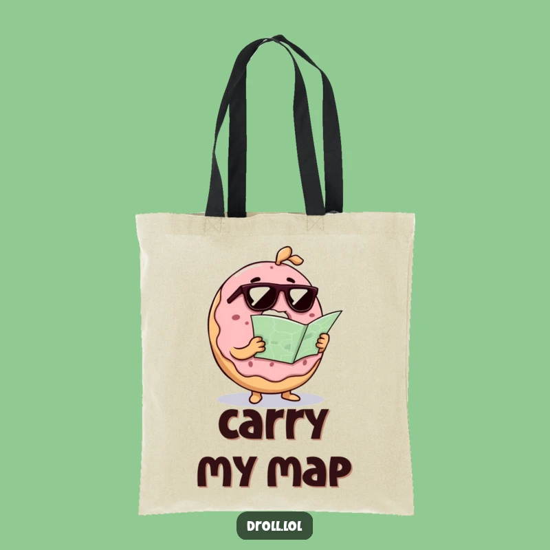 Funny Confused Donut Tote Bag: Hilarious Lost Foodie Accessory, Perfect Gift