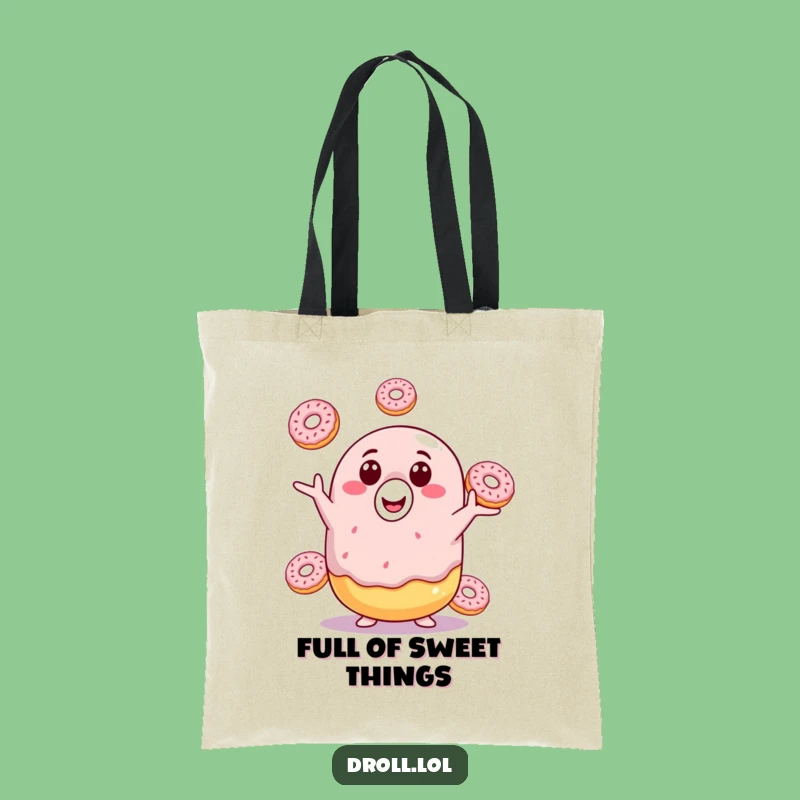 Funny Donut Juggling Tote Bag: Carry Your Essentials with This Hilarious and Sweet Accessory