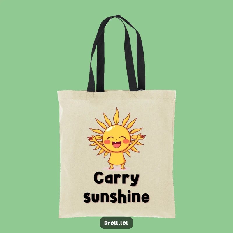 Funny Laughing Sun Yoga Tote Bag: Cosmic Stretching Rays' Handy Carry-All Gift
