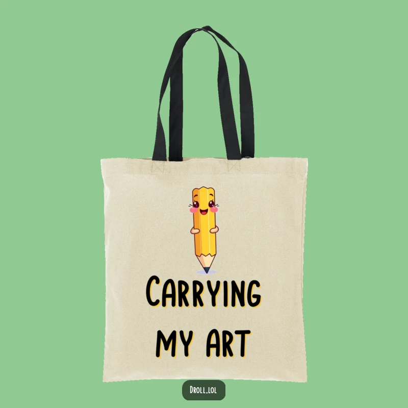 Funny Pencil Drawing Tote Bag: Hilarious Artist's Carry-All